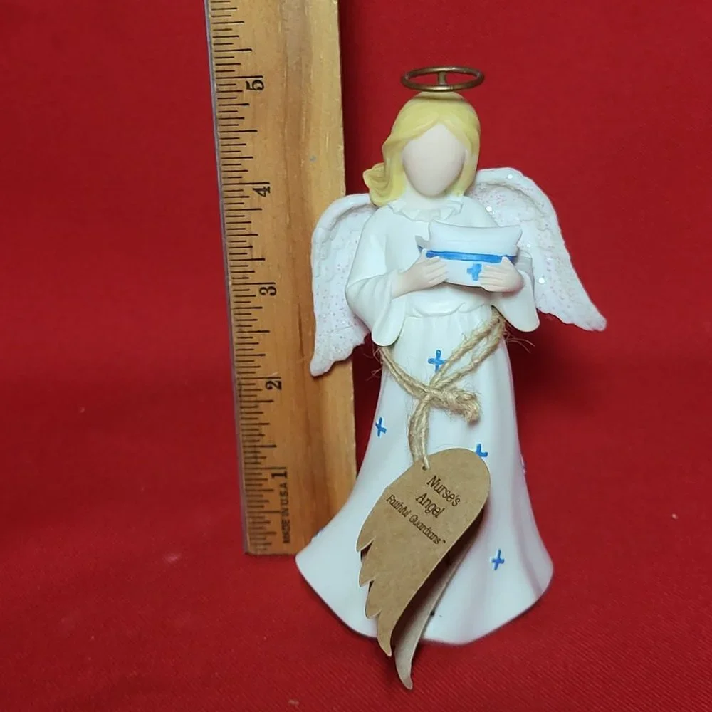 Nurse Angel Holding Nurse Cap Faithful Guardians Figurine Decor FG9-9188
